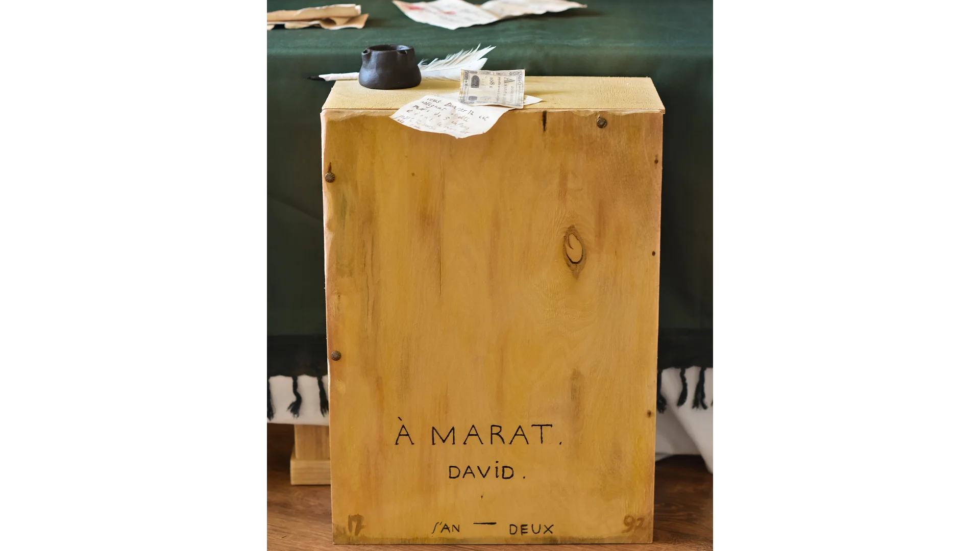 Fotolavastus Jacques-Louis Davidi maalist „Marat' surm"
